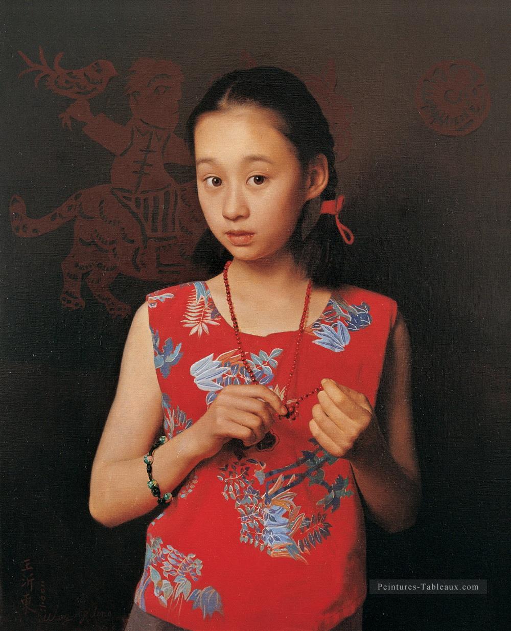 Écoutez la pluie entre l’été et l’automne WYD chinois filles Peintures à l'huile